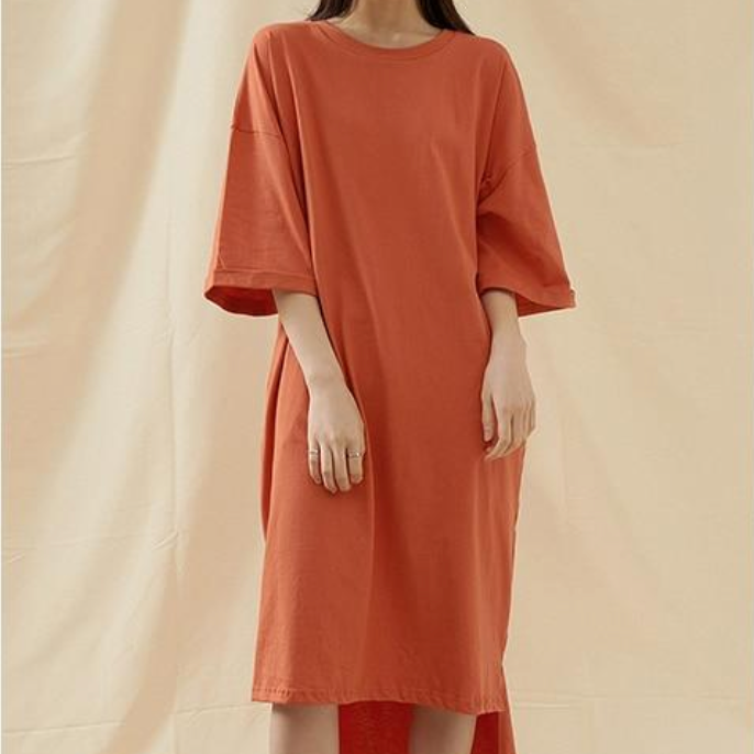 Oversized High-Low T-shirt Dress