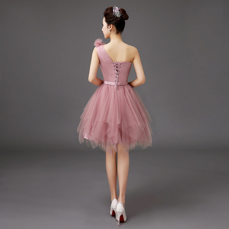 Pink Mauve Pleated Formal Dress