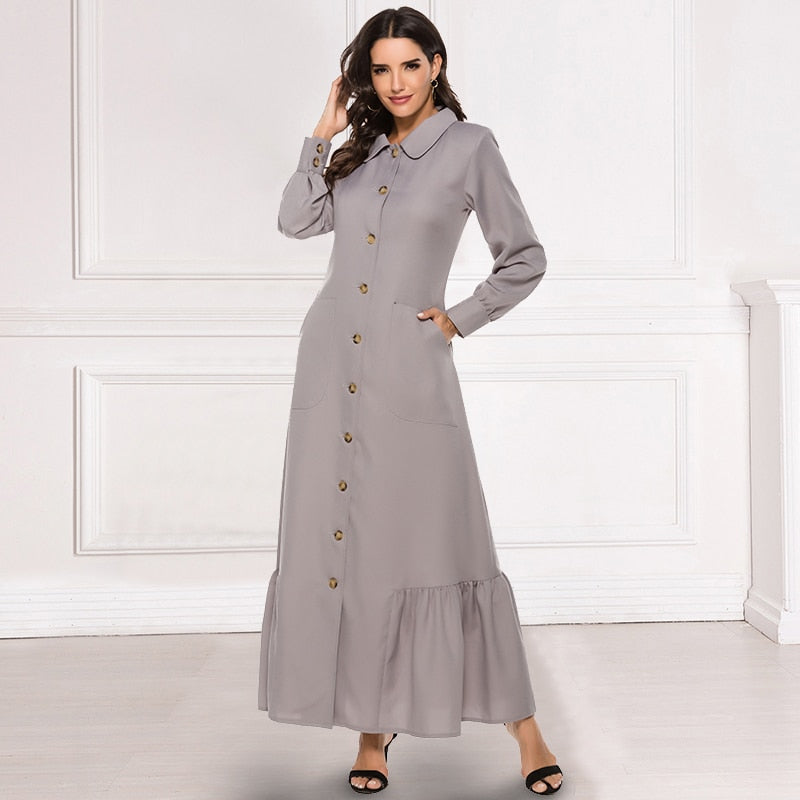 Long Sleeved Maxi Shirtdress