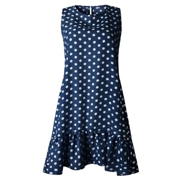 Summer Vintage Polka Dot Ruffle Dress