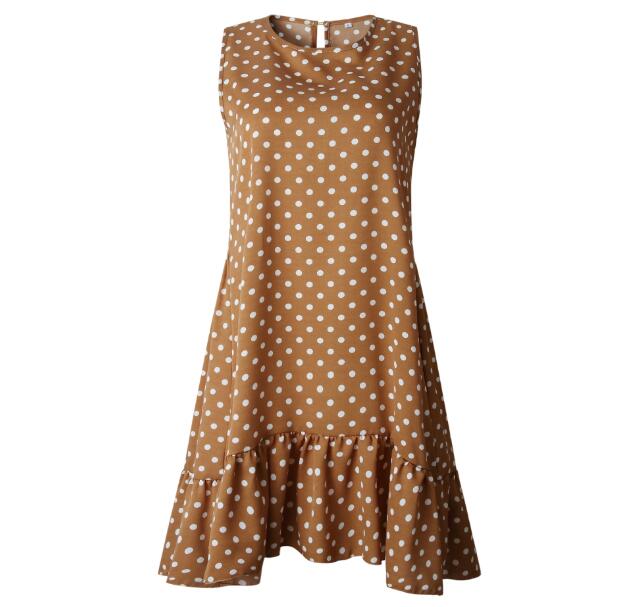 Summer Vintage Polka Dot Ruffle Dress