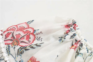 Chiffon Floral Print Ruffled Mini Dress