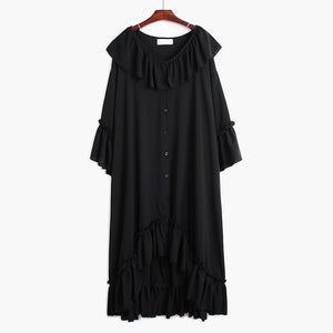 Ruffles Split Asymmetrical oversized Dress