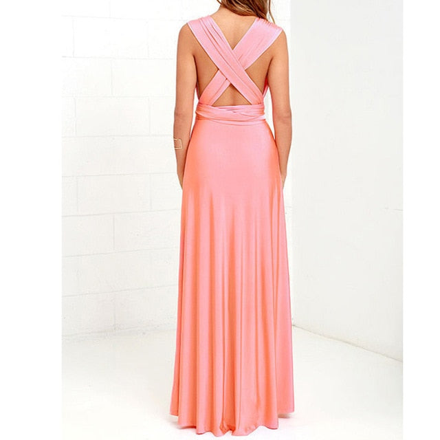 Multiway Wrap Convertible Boho Maxi Dress