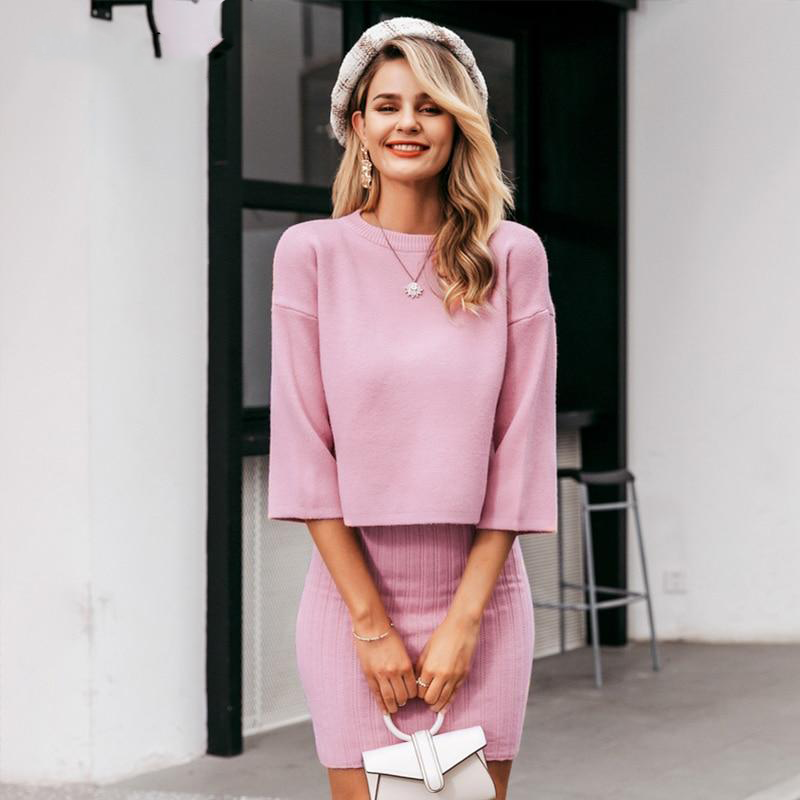 Two-Piece Knitted Dress