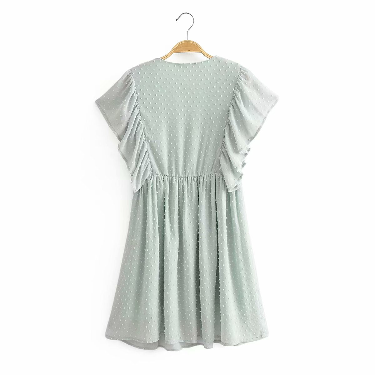 Summer Boho Ruffle Lace Mint Dress