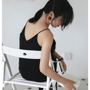 Solid V-neck Trendy Chiffon Side-slit Dress