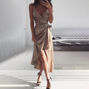 Velvet Tan Backless Wrap Dress Victoria Ronaldo Velvet Tan Backless Wrap Dress Victoria Ronaldo